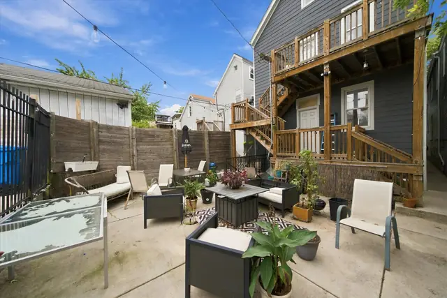 Shared patio and deck