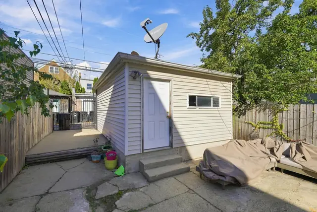 Backyard and 1.5-car garage