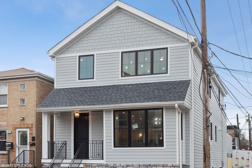 3415 North Damen Avenue after, 2019: a two-storey house
