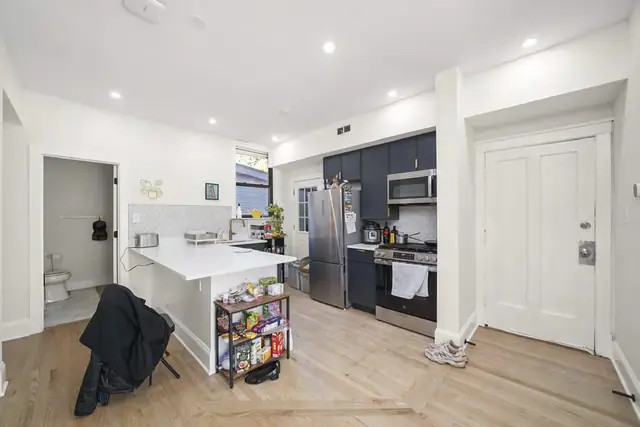 Renovated kitchen and living area