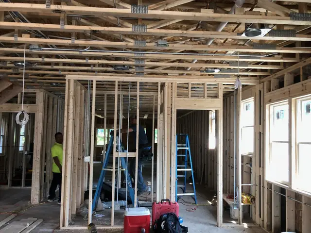 Framing the new house at 3415 N Damen, 2018