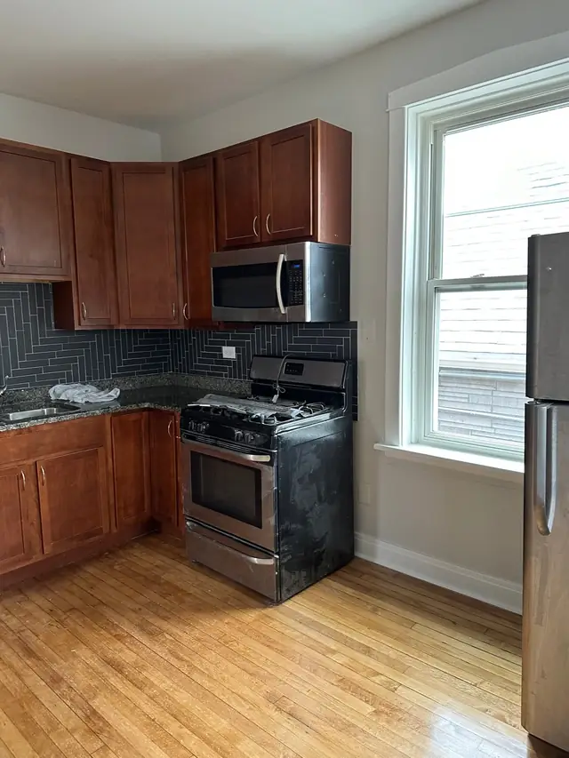 Renovated kitchen at 2968 N Lawndale