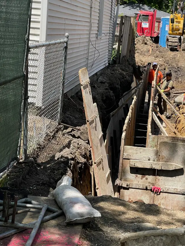 Foundation work at 2310 W Winnemac